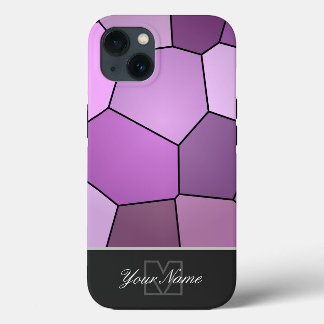 Farbige Mosaikfliesen mit Monogram! Case-Mate iPhone Hülle (Rückseite)