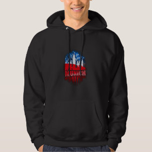 Farbige Münchner Skyline Aquarell Kunst München Ba Hoodie