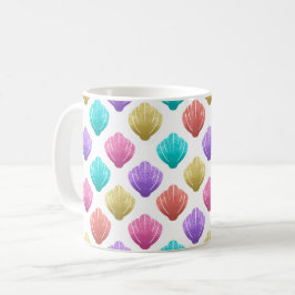 Farbige Muscheln Kaffeetasse