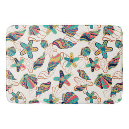 Farbige Muscheln nahtlose Muster Duschvorhang Badematte