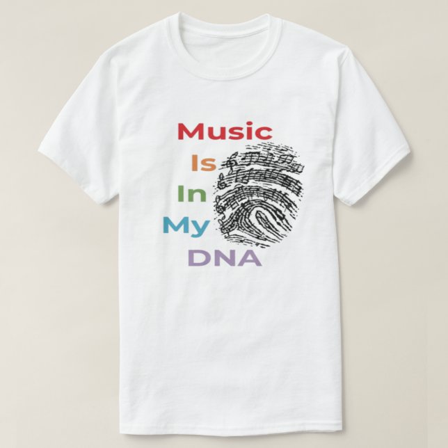 Farbige Musik ist in meinem DNA-Spaß Musiker T-Shirt (Design vorne)
