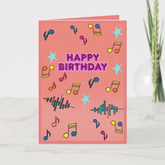 Farbige Musikalische Alles Gute zum Geburtstag Gru Karte