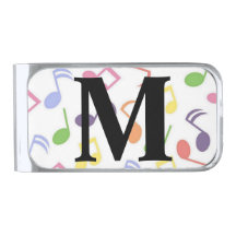 Farbige Musiknote Musician Monogram