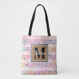 Farbige Musiknote Musician Monogram
