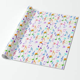 Farbige Musiknoten Geschenkpapier