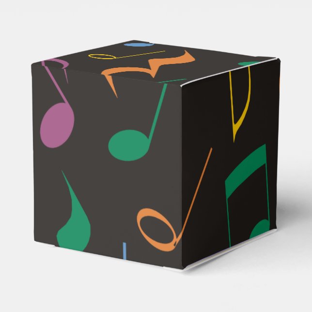 Farbige Musiknoten Geschenkschachtel (Rückseite)