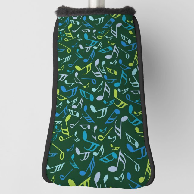 Farbige Musiknoten Golf Headcover (Rotieren 90)