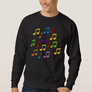 Farbige Musiknoten Sweatshirt