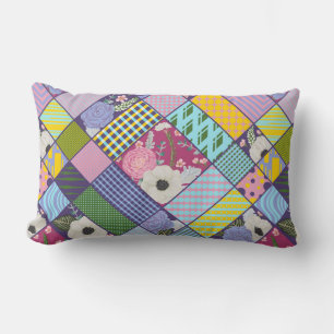 Farbige Muster geometrische Blume Punkte Lendenkissen