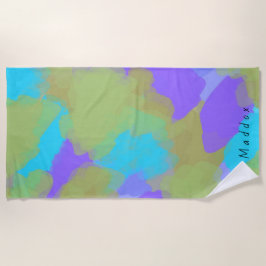 Farbige, mutige Moderne Künstlermuster + Individue Strandtuch