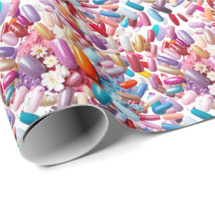 Farbige Nägel Set Geschenkpapier