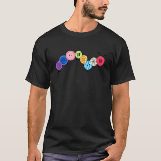 Farbige Nähknopf Raupe Nähen Craft Ki T-Shirt