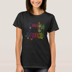 Farbige Nähmaschine - Quilter Quilter Seamster T-Shirt