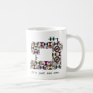 Farbige Nähmaschine Steppmuster Tasse