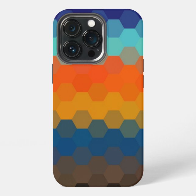 Farbige Nahtlose Sechseck-Muster Case-Mate iPhone Hülle (Hinten)