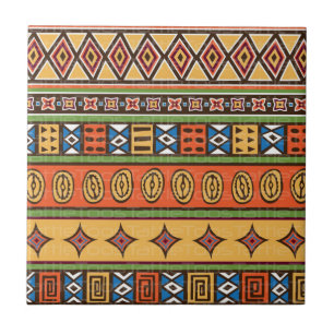 Farbige Native Tribal Muster Keramik Tile Fliese