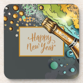 Farbige neue Jahre Getränkeuntersetzer