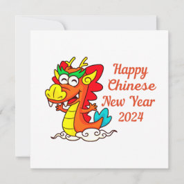 Farbige Niedliche Cartoon Dragon Chinesisch Neues  Karte