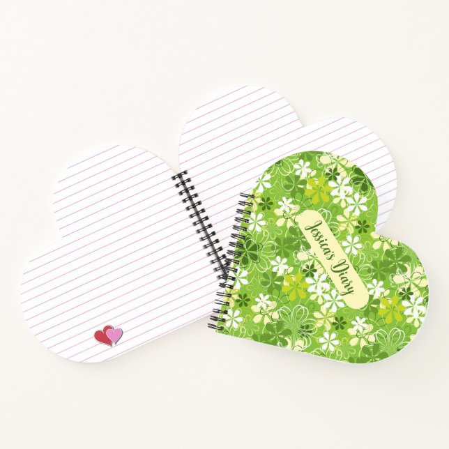 Farbige Niedliche Illustration Daisy-Muster Notizbuch (Innenseite)