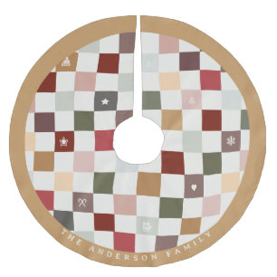 Farbige Niedliche Karton-Karton-Karton Polyester Weihnachtsbaumdecke