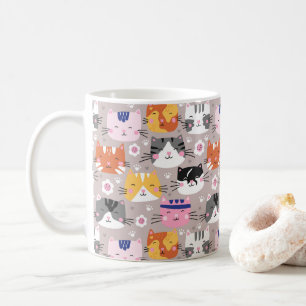 Farbige Niedliche Katzen Kaffeetasse