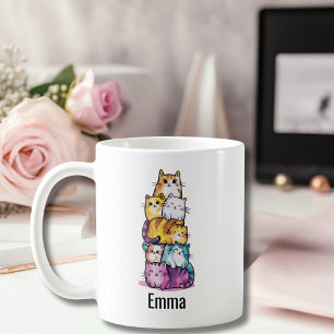 Farbige Niedliche Katzen Katzenjacke Mama Für Haus Kaffeetasse