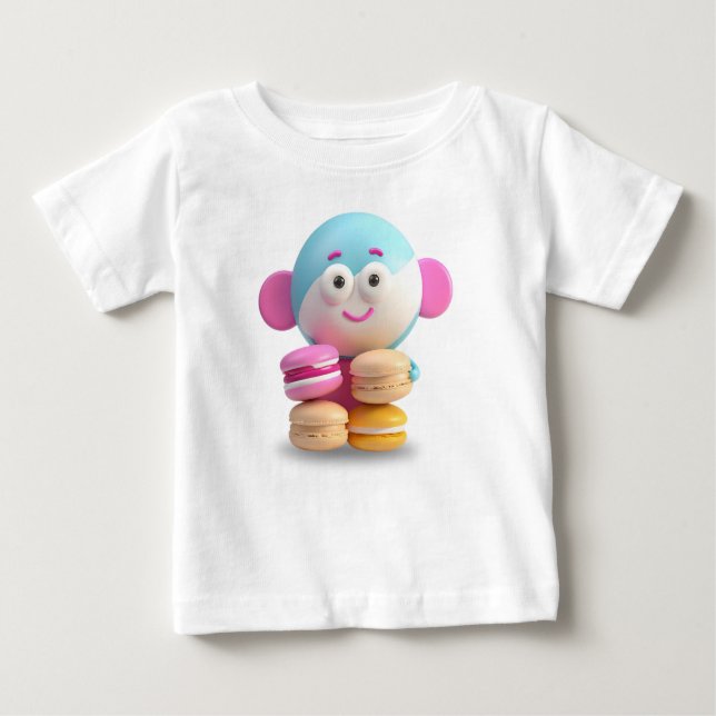Farbige Niedliche Macaron Babykleidung Baby T-shirt (Vorderseite)