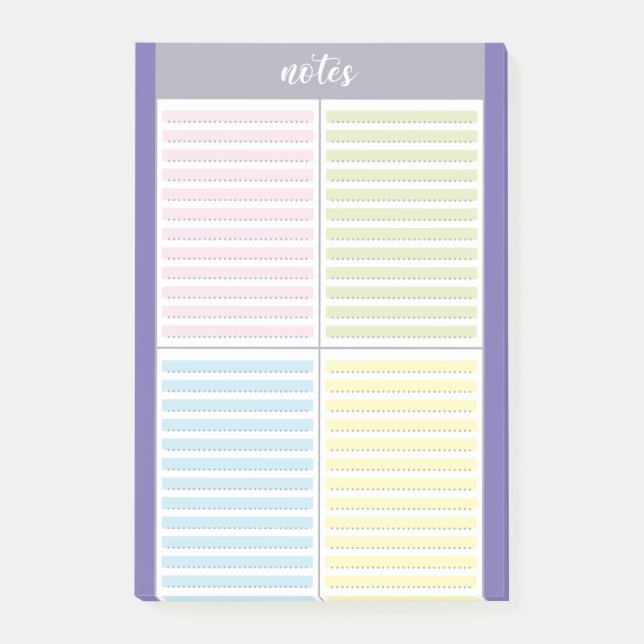 Farbige Notizfelder Post-it Klebezettel (Vorderseite)