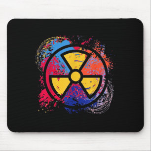 Farbige Nuklearmedizin-Strahlensymbol Radiologie Mousepad
