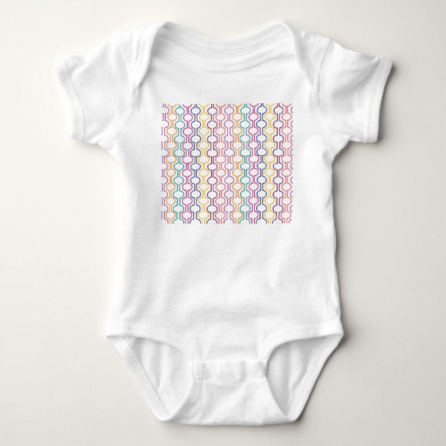 Farbige offene Kreise Baby Strampler (Vorderseite)