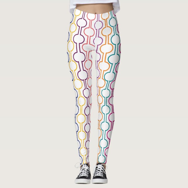 Farbige offene Kreise Leggings (Vorderseite)