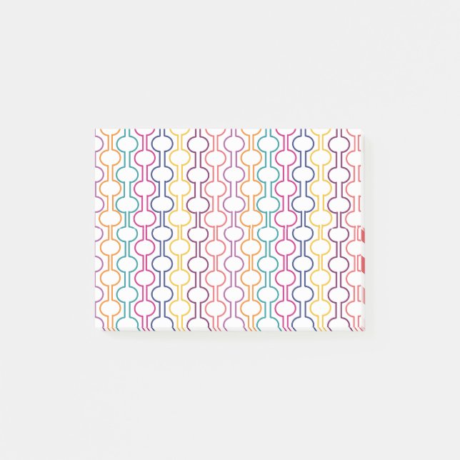 Farbige offene Kreise Post-it Klebezettel (Vorderseite)