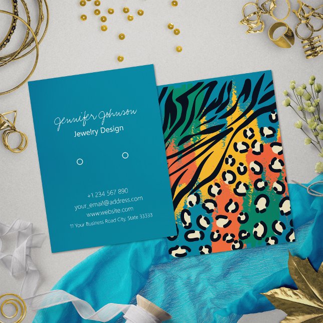 Farbige Ohrring-Anzeigetafel für Tierwerbung Visitenkarte (Von Creator hochgeladen)