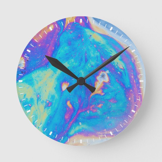 Farbige Ölmuster, Kanada Runde Wanduhr (Vorderseite)