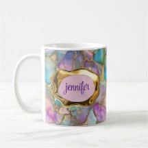 Farbige Opal- und Liquid-Gold-Personalisiert