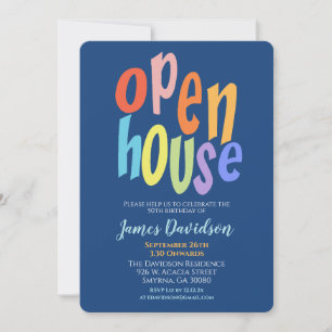 Farbige Open-House-Party Modern Einladung