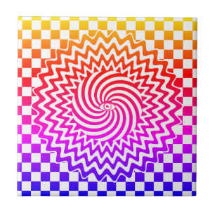 Farbige optische Täuschung psychedelisch Fliese