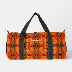 Farbige orange braune Formen Abstrakt Duffle Bag