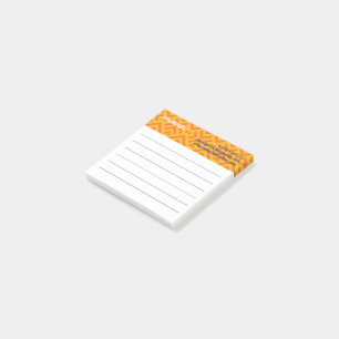 Farbige Orange Gelbe Chevron Kariert Post-it Klebezettel