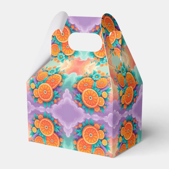 Farbige Orangen Geschenkschachtel (Vorderseite)