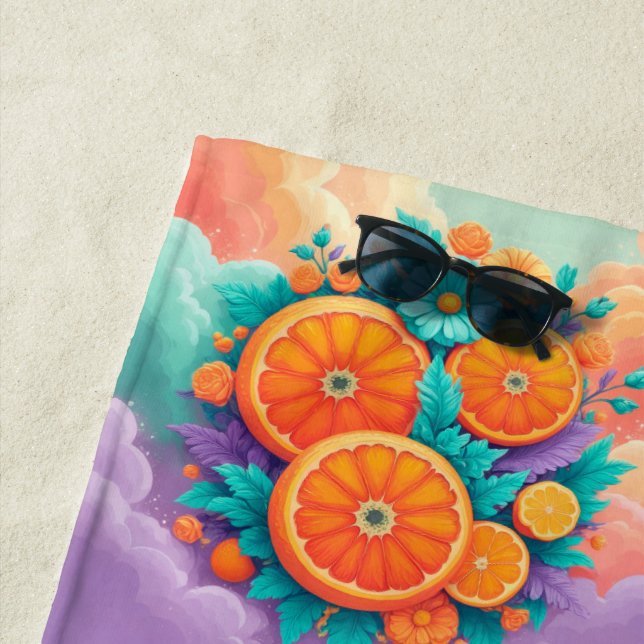 Farbige Orangen Strandtuch (Beispiel)