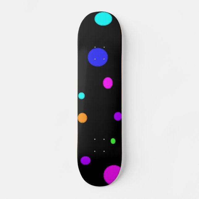 Farbige Orbs-Skateboard Skateboard (Vorderseite)
