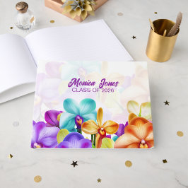 Farbige Orchideen Abschluss Gästebuch