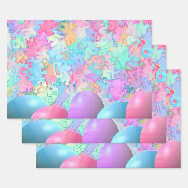 Farbige Ostereier Geschenkpapier Set (Set)