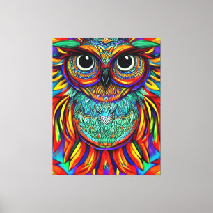 Farbige Owl Canvas drucken Leinwanddruck