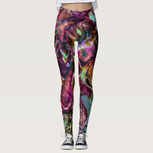 Farbige Paint Splash Abstrakter Regenbogen Leggings