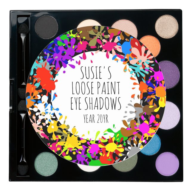 Farbige Paint Spritzer DIY Crafters Runder Aufkleber (Von Creator hochgeladen)