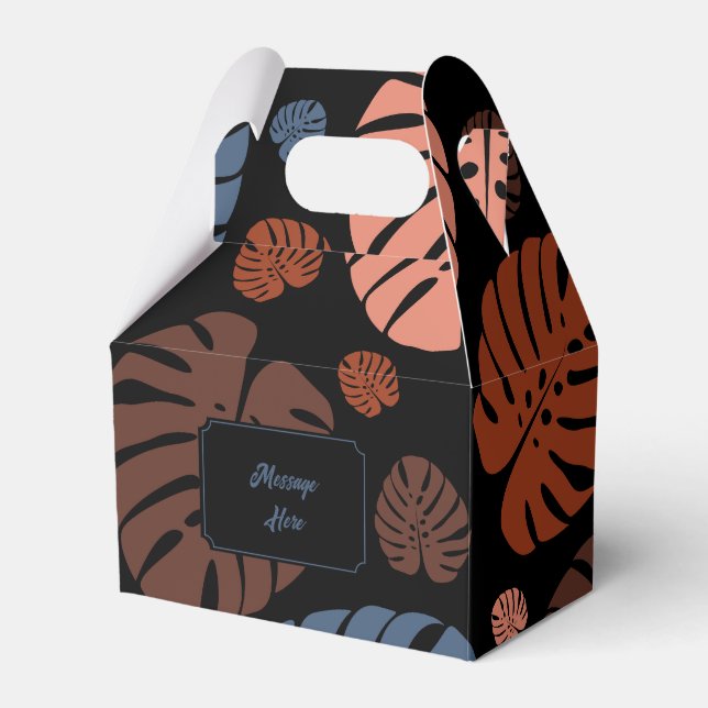 Farbige Palmwedel Geschenkschachtel (Vorderseite)