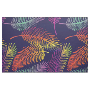 Farbige Palmwedel Tropischer Baum Sommerliche Stim Stoff