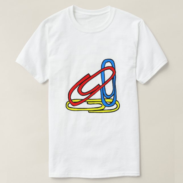 Farbige Paperclips T-Shirt (Design vorne)